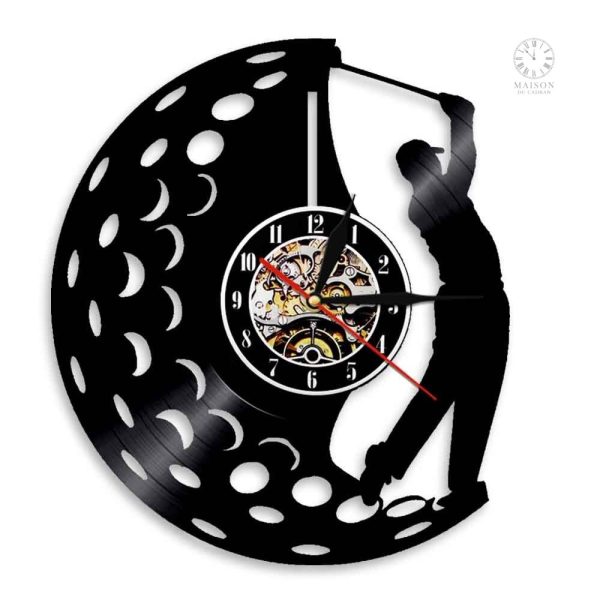 horloge-vinyle-golf-1 Horloge Vinyle inspirée du golf
