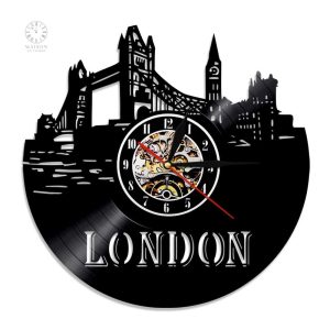 Horloge vinyle Londres au design original et artistique
