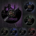 Horloge vinyle LED Londres