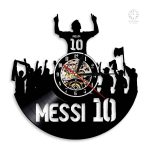 Horloge vinyle design Messi pour les fans de football