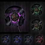Horloge vinyle LED au design musical