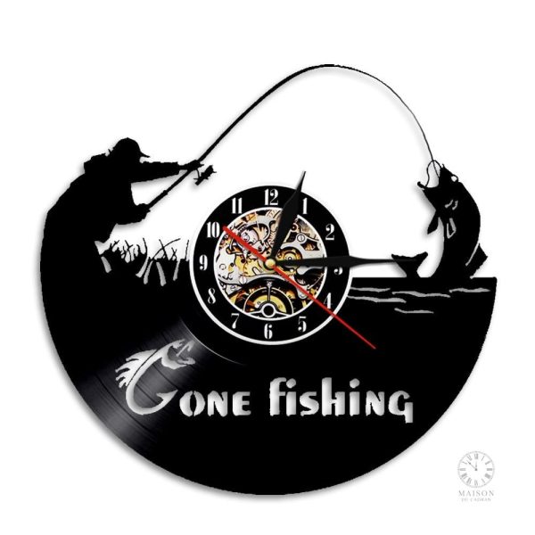 horloge-vinyle-peche-1 Horloge vinyle design Pêche