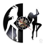 Horloge vinyle design Pole Dance
