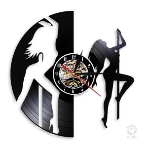 Horloge vinyle design Pole Dance