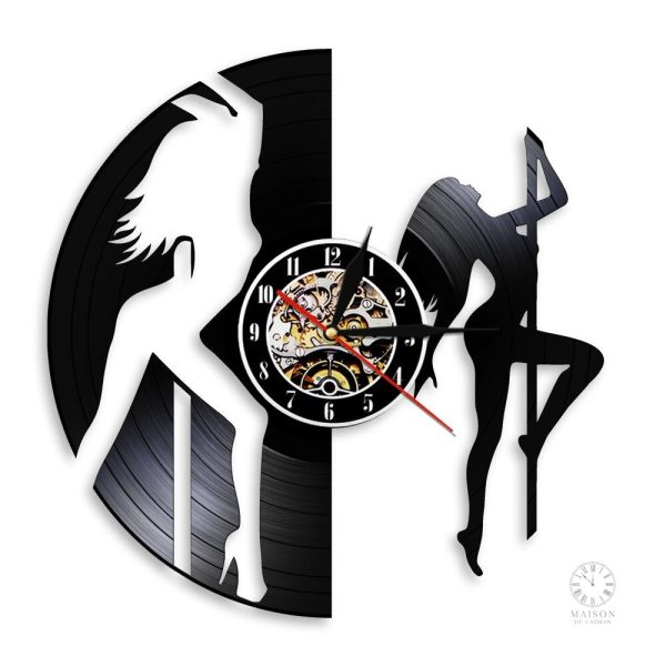 horloge-vinyle-pole-dance-1 Horloge vinyle design Pole Dance