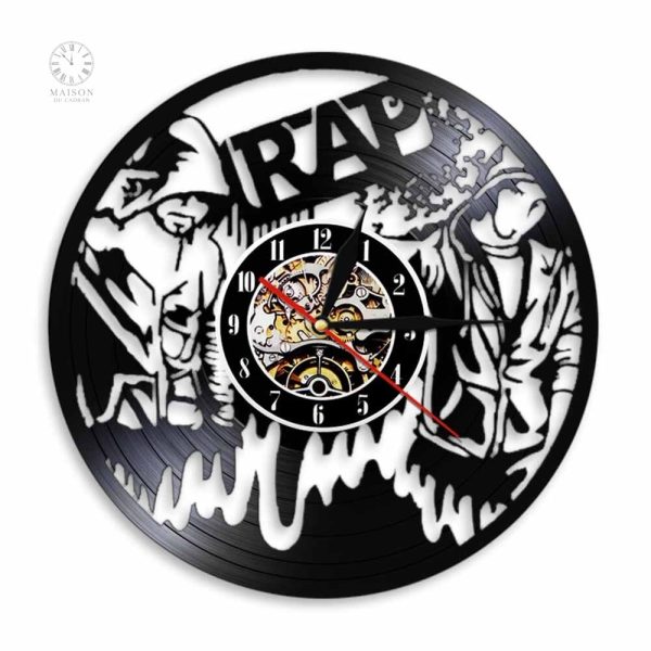 Horloge vinyle au design Rap