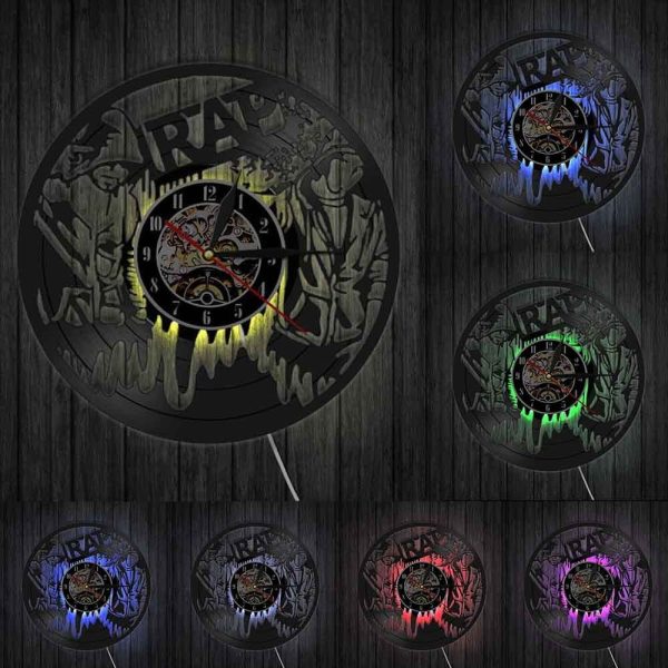 Horloge vinyle rap LED au design unique