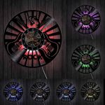 Horloge vinyle Rockeur avec éclairage LED