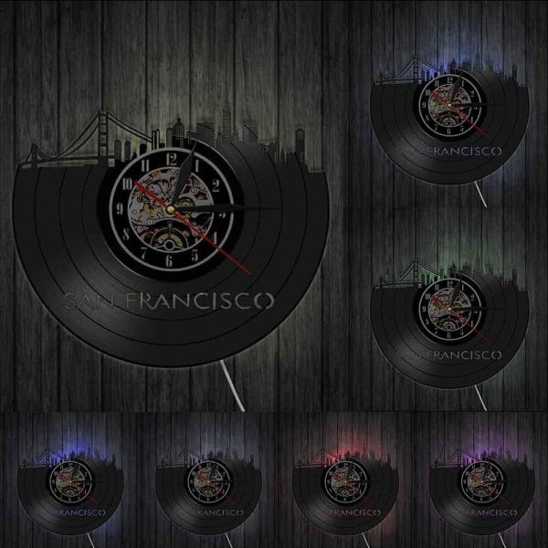 horloge-vinyle-san-francisco-led-1 Horloge vinyle LED San Francisco