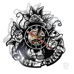 Horloge vinyle en forme de tatouage unique