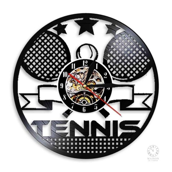 horloge-vinyle-tennis-1 Horloge Vinyle inspirée du tennis