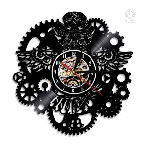 Horloge Vinyle Vintage au design rétro élégant