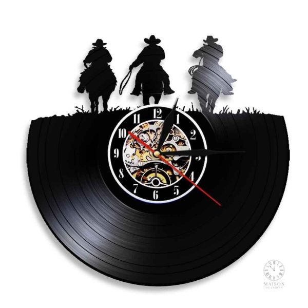 Horloge vinyle Western au design unique et original