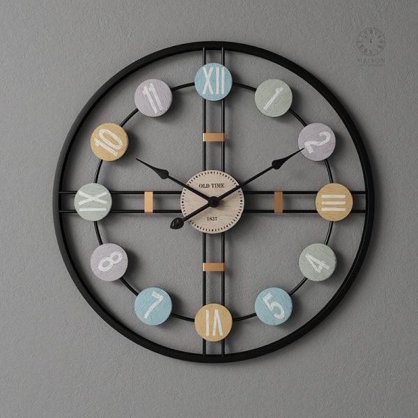 Horloge murale décorative vintage XXL