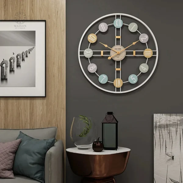 Horloge XXL à caractère rustique pour maison