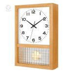 Horloge en bois artisanale décorative