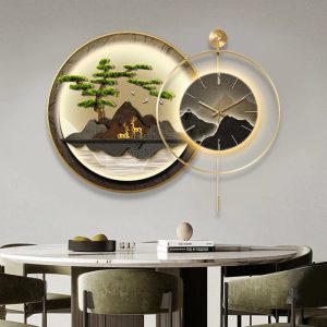 Horloge design murale en style contemporain