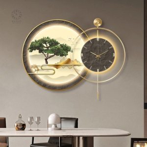 Horloge murale de luxe avec finition raffinée