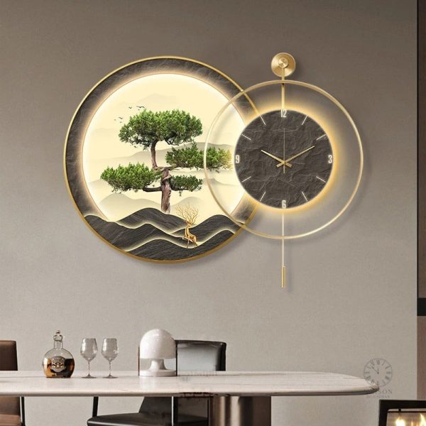 Horloge design murale minimaliste pour décoration intérieure
