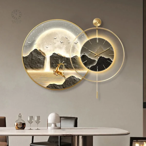 Horloge design murale à l'esthétique épurée