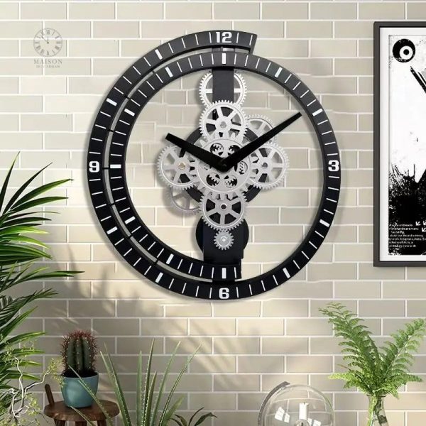 horloges-industrielles-1 Horloge industrielle au design vintage et élégant