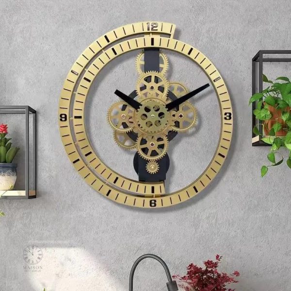 Horloge murale au style industriel chic et moderne