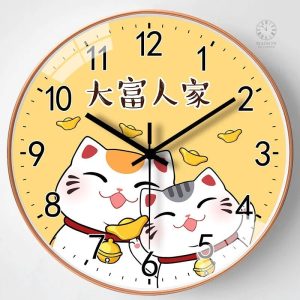 Horloge originale avec motif de chat, idéale pour les amoureux des félins