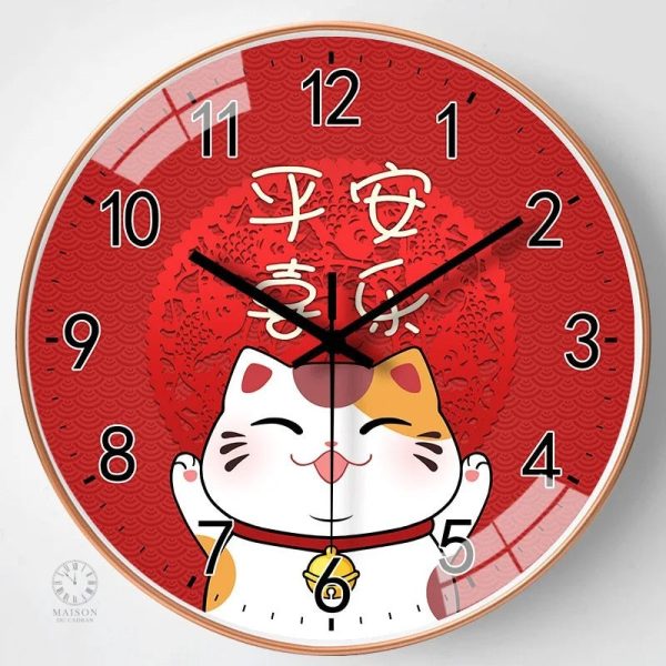 Horloge chat moderne, parfaite pour une ambiance chaleureuse et originale