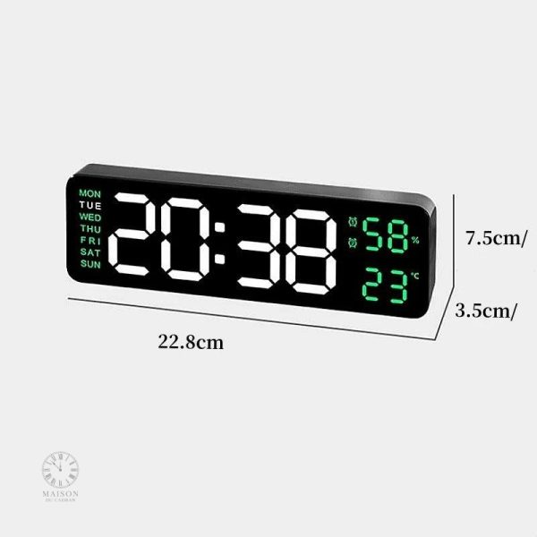 Horloge numérique pratique pour bureau ou maison