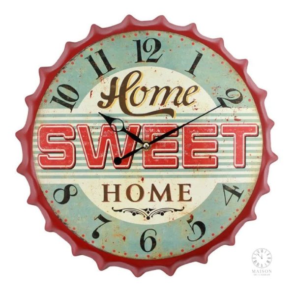 Horloge décorative au design nostalgique