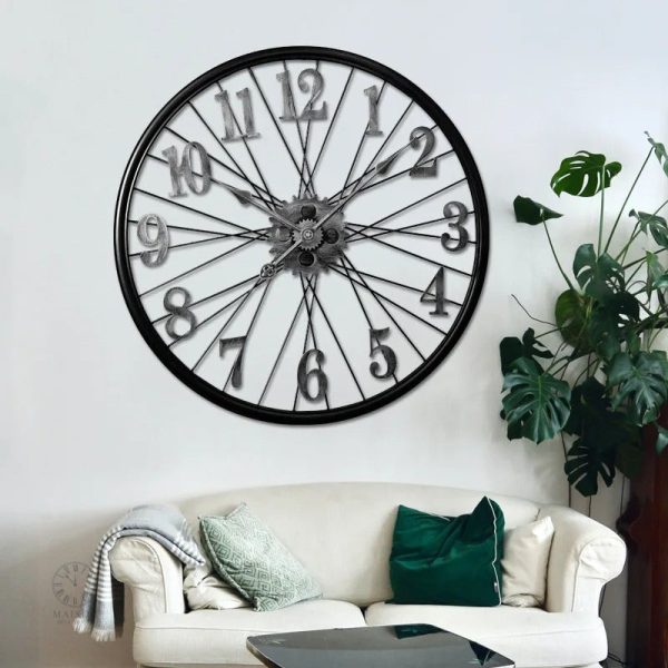 industrielle-horloge-murale-1 Horloge murale industrielle au design contemporain