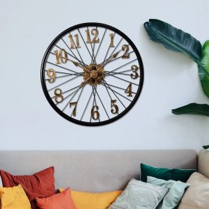 Horloge murale vintage au style industriel unique