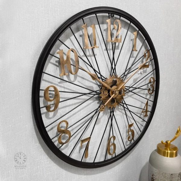 Horloge design industriel pour bureau ou salon