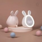 Réveil enfant en forme de lapin, doux et amusant