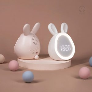 Réveil enfant en forme de lapin, doux et amusant