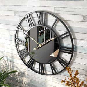 Horloge murale miroir design élégant et fonctionnel