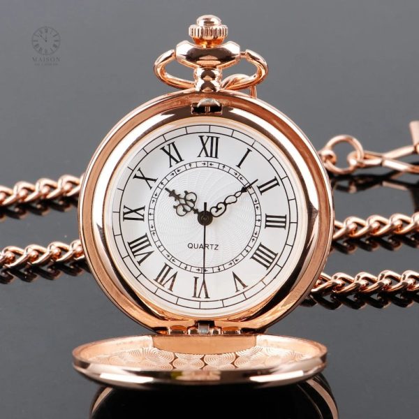 Montre à gousset artisanale en acier