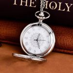 Montre à Gousset raffinée, finition argentée