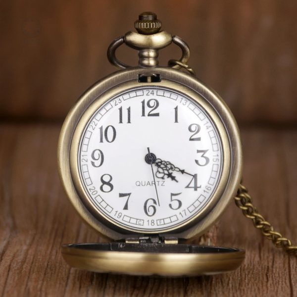 Montre gousset avec motif floral délicat