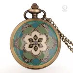 Montre gousset à motif floral chic et original