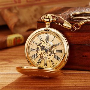 Montre à Gousset Mécanique Élégante en acier inoxydable