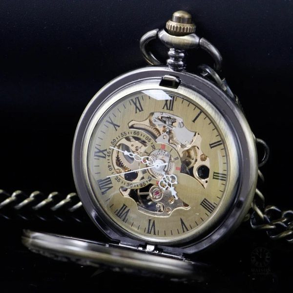 Montre gousset steampunk au design vintage