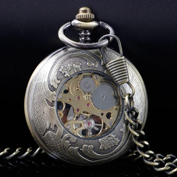 Accessoire steampunk, montre à gousset mécanique