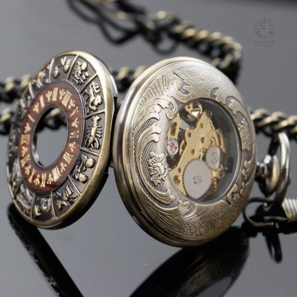 Montre mécanique gousset inspirée du steampunk