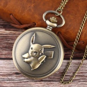 Montre gousset Pikachu avec motif emblématique Pokémon
