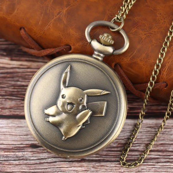 Montre gousset Pikachu avec motif emblématique Pokémon