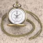 Montre à gousset quartz avec finition soignée