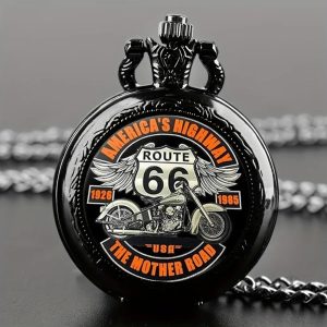Montre à Gousset Route 66 élégante et vintage