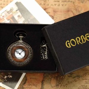 Accessoire horloger en bois et métal vintage