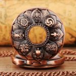 Montre de poche en bronze rose au design classique